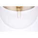 Eclipse 1 Light 14 inch Brass Pendant Ceiling Light