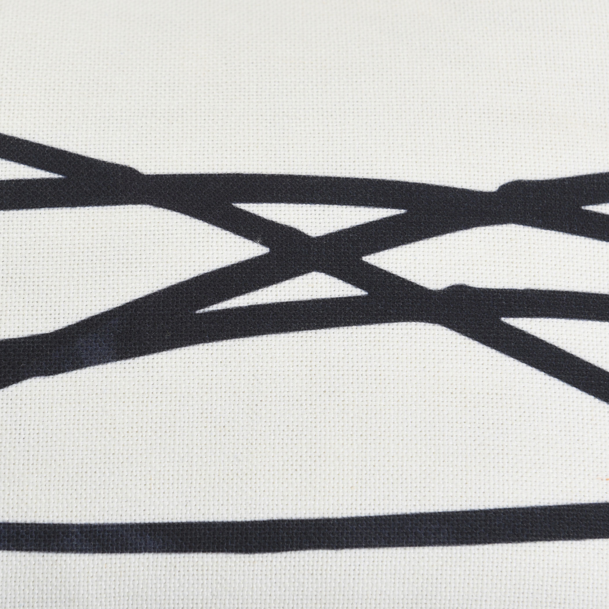 Amy 20 X 5 inch White and Black Pillow