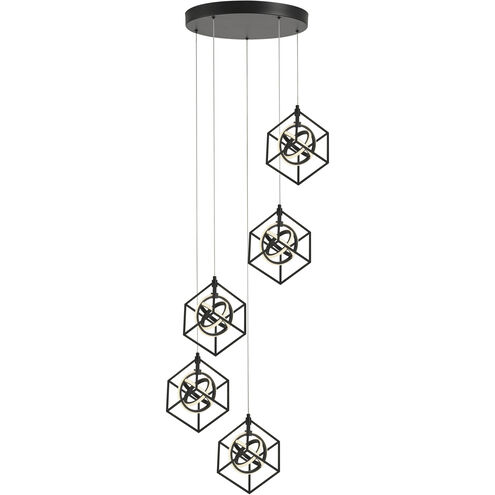 Tulip LED 24 inch Matte Black Pendant Ceiling Light
