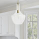 Petalite 1 Light 12.5 inch Aged Brass Pendant Ceiling Light