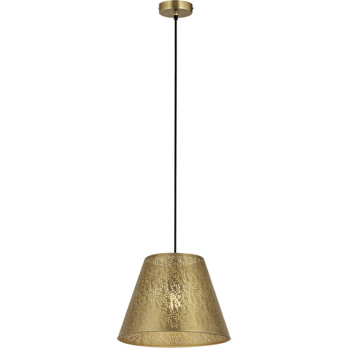 Hargen 1 Light 15 inch Antique Brass Pendant Ceiling Light