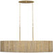 Jacob's Ladder 6 Light 48 inch French Gold Linear Pendant Ceiling Light, Smithsonian Collaboration