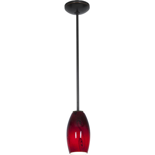 Merlot LED 4 inch Oil Rubbed Bronze Pendant Ceiling Light