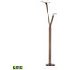 Light Visions Double Disc 52 inch 15 watt Anodized Rose Gold Floor Lamp Portable Light  FLL160-95-85 - Open Box