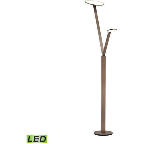 Light Visions Double Disc 52 inch 15 watt Anodized Rose Gold Floor Lamp Portable Light FLL160-95-85 - Open Box