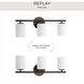 Replay 3 Light 22 inch Antique Bronze Bath Vanity Wall Light
