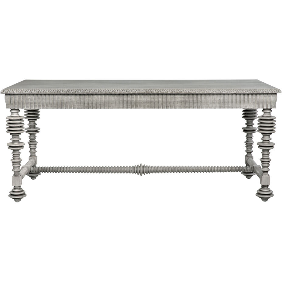 Portuguese 72 X 32 inch Distressed Grey Desk