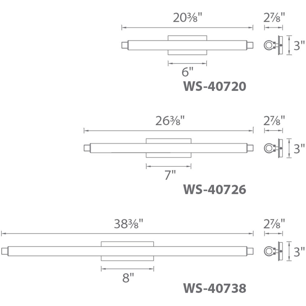 Vista LED 20.38 inch Brushed Aluminum Bath Vanity & Wall Light, dweLED