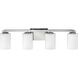 Kyra 4 Light 30 inch Polished Nickel Vanity Light Wall Light