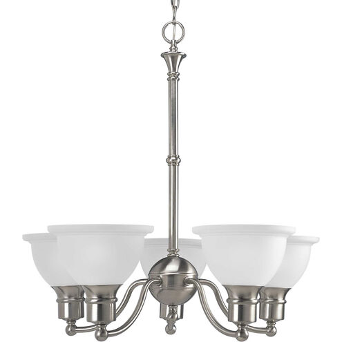 Madison 5 Light 25 inch Brushed Nickel Chandelier Ceiling Light