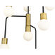 Neutra 7 Light 22.5 inch Matte Black and Foundry Brass Chandelier Ceiling Light