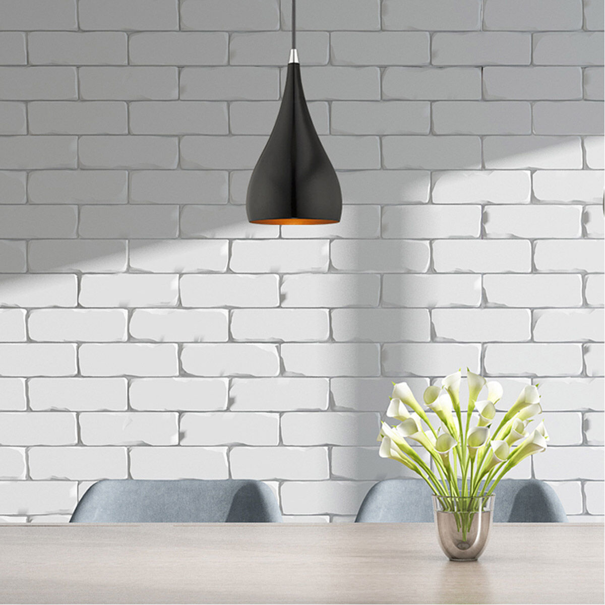 Allison 1 Light 6.25 inch Shiny Black Mini Pendant Ceiling Light