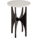 Elroy 20 X 14 inch Black Nickel with White Accent Table