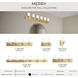 Merry 6 Light 48 inch Brushed Gold Bath Vanity Wall Light