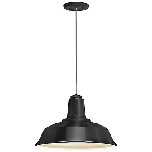 Bryson 1 Light 16 inch Black Pendant Ceiling Light, Essentials by Troy RLM