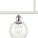 Ballston Athens LED 48 inch White and Polished Chrome Island Light Ceiling Light in Clear Glass