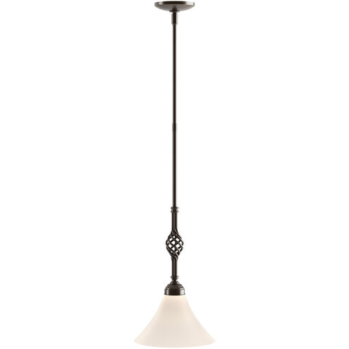 Twist Basket 1 Light Oil Rubbed Bronze Mini Pendant Ceiling Light