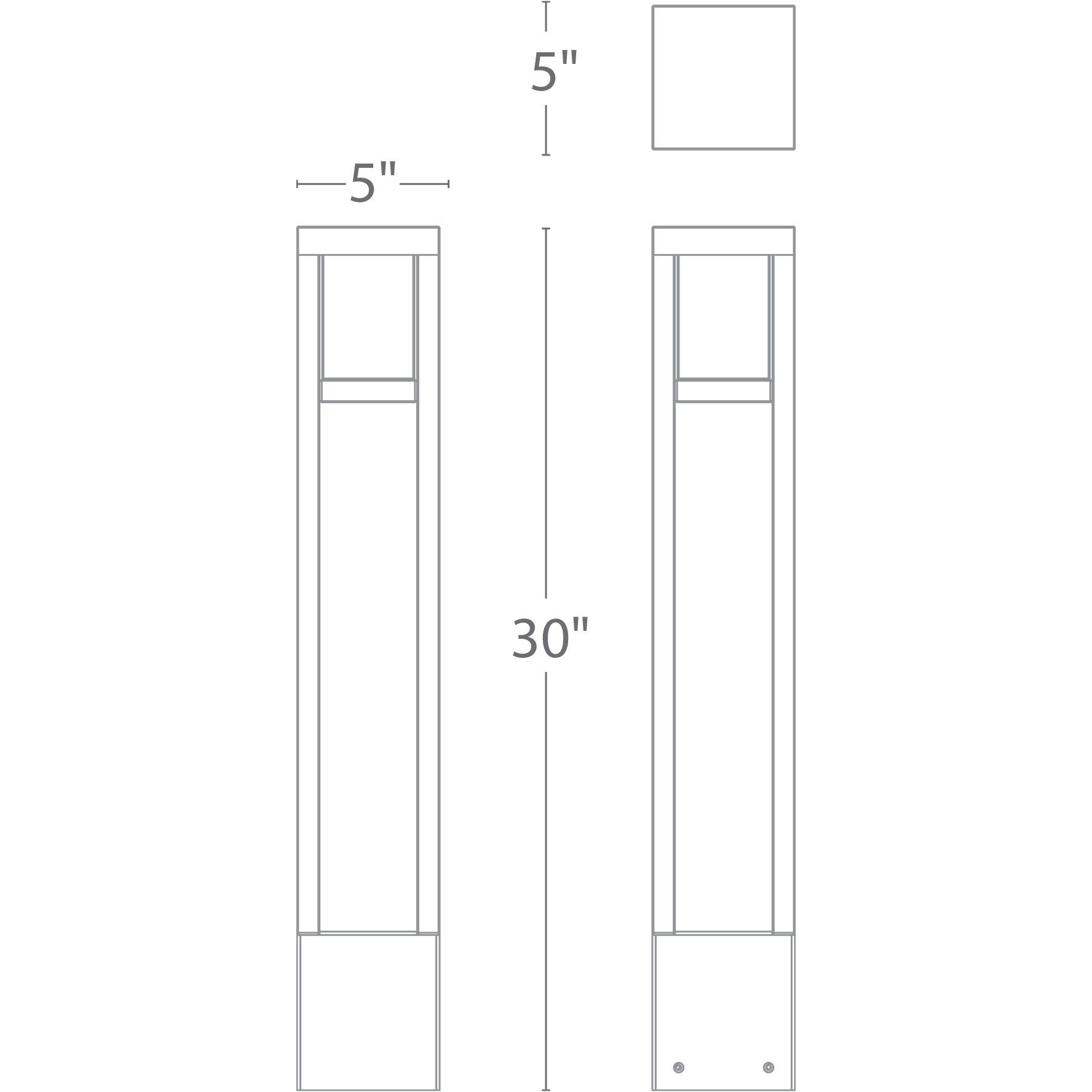 Tower 120 12.5 watt Bronze Bollard Lighting in 3000K, WAC Landscape