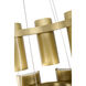Canada LED 31.5 inch Satin Brass Chandelier Ceiling Light