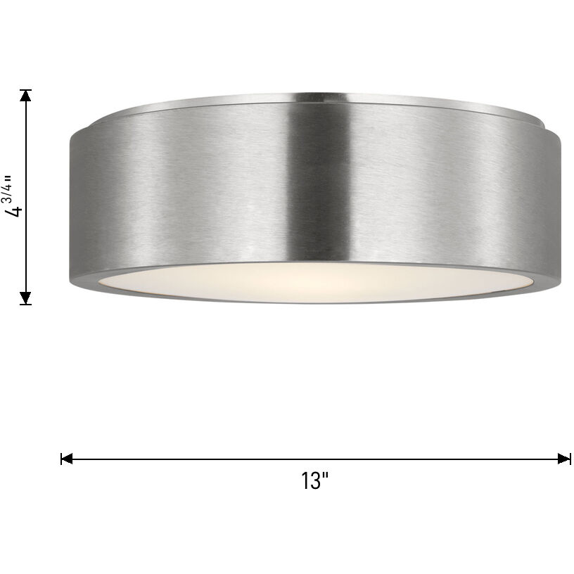 Albee 2 Light 13 inch Satin Brass Flush Mount Ceiling Light, Medium
