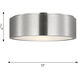 Albee 2 Light 13 inch Satin Brass Flush Mount Ceiling Light, Medium