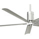 Clean 60 inch Polished Nickel with Silver Blades Ceiling Fan