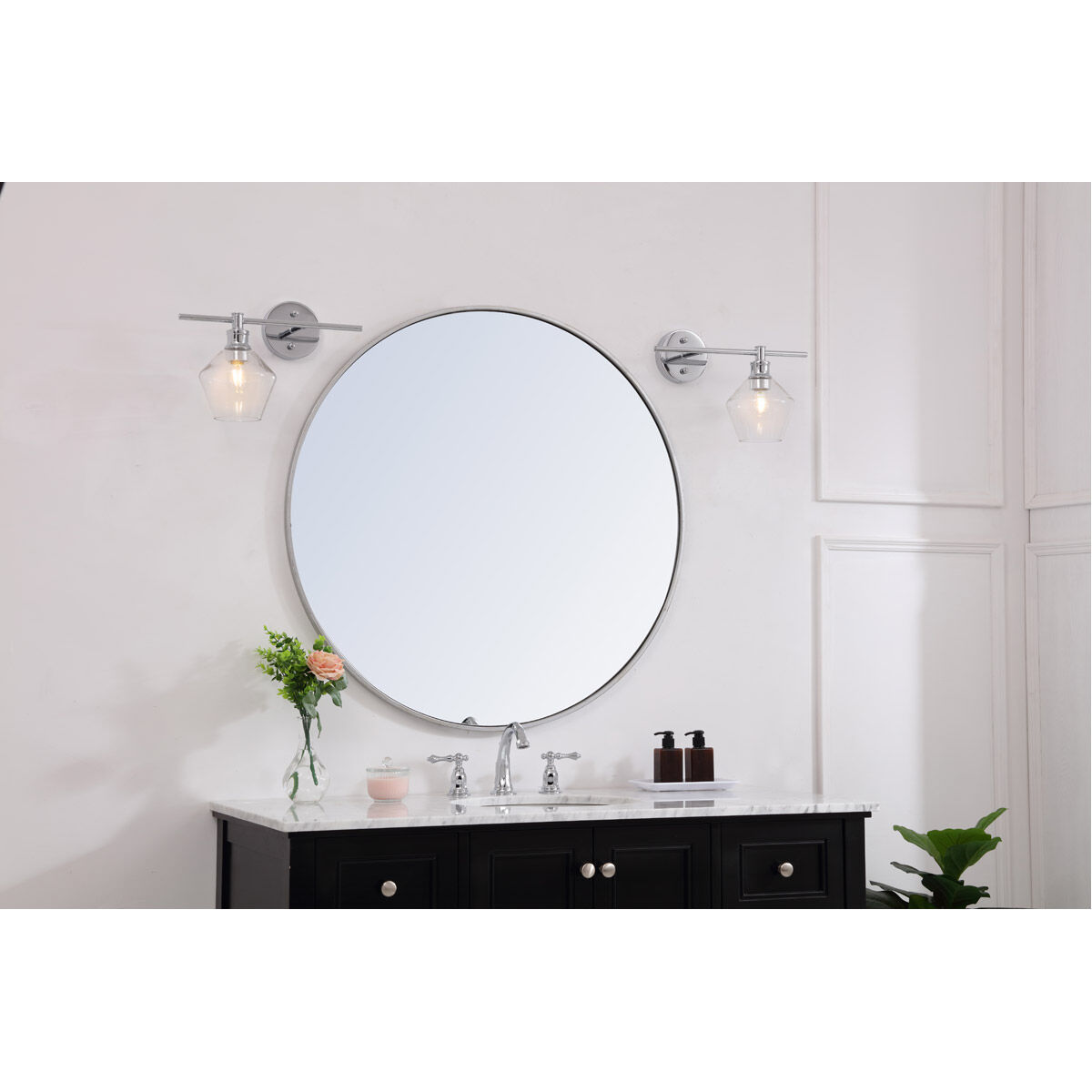 Gene 1 Light 14.7 inch Chrome Wall sconce Wall Light, Left