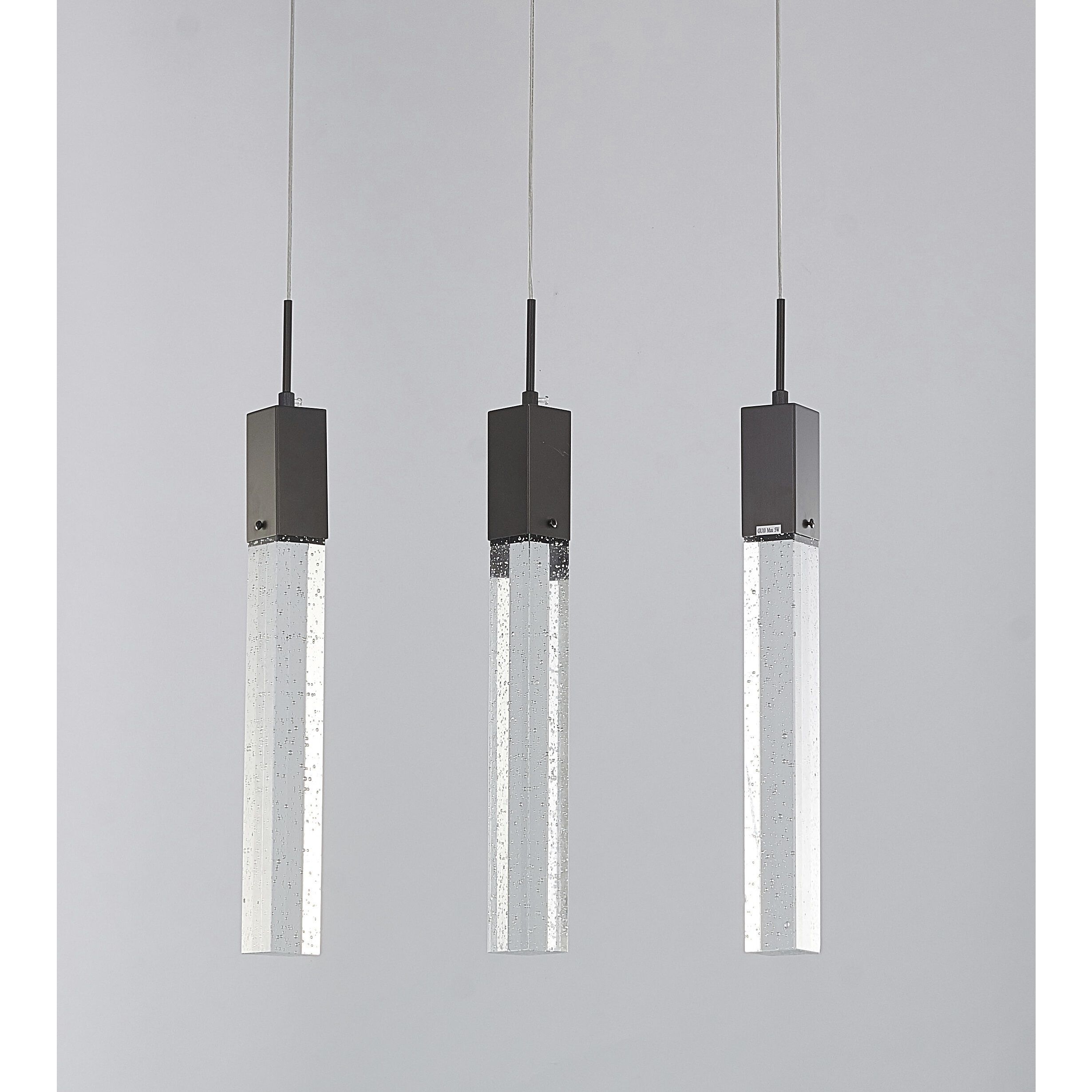 Canada 3 Light 22 inch Matte Black Island Lighting Ceiling Light