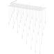 Suspenders LED 116.5 inch Satin White and Clear Chandelier Ceiling Light