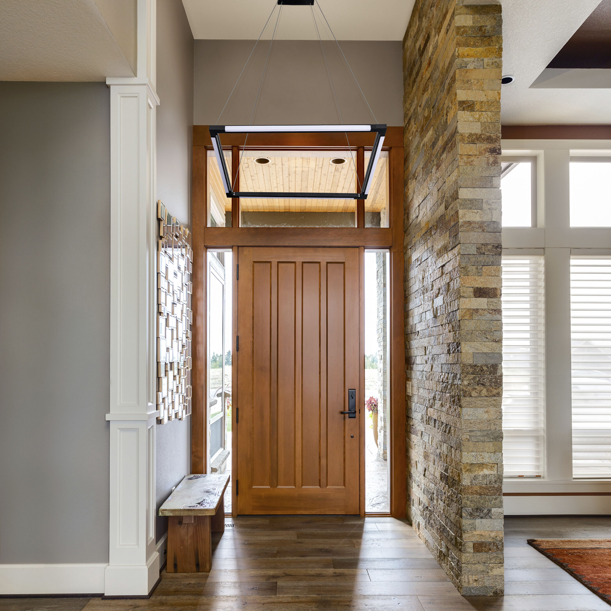 Atria 24 inch Black Pendant/Chandelier Ceiling Light