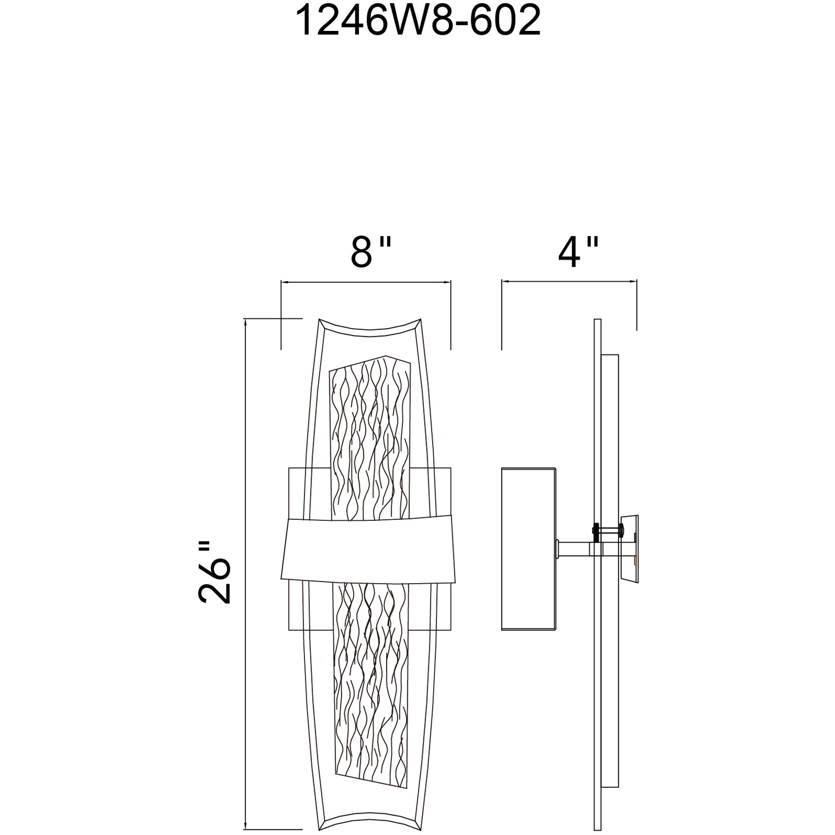 Guadiana LED 8 inch Satin Gold Wall Light