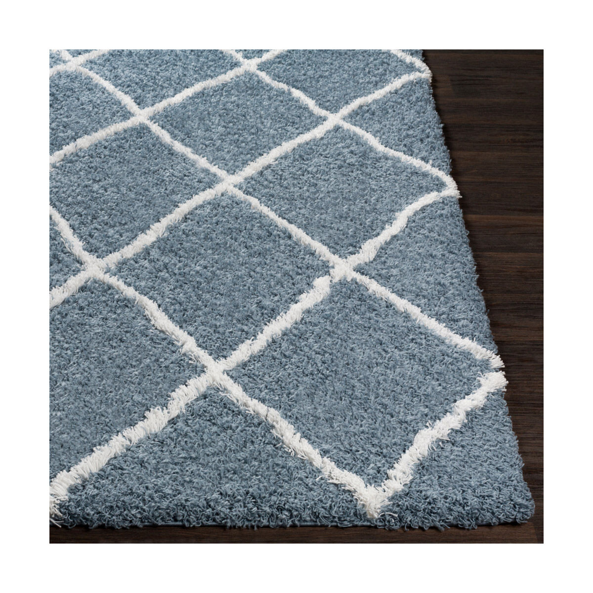 Urban Shag 35 X 24 inch Denim/White Rugs, Rectangle