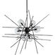 Griffin 6 Light 39 inch Sterling Pendant Ceiling Light in Thumbprint Cool Grey, Starburst
