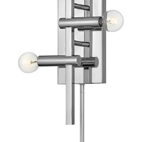 Kinzie LED 6 inch Polished Nickel ADA Indoor Wall Sconce Wall Light, Plug-in