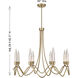 Sofia LED 36 inch Noble Brass Chandelier Ceiling Light