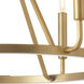 Mavisten Edition Carbonia LED 37.5 inch Lacquered Burnished Brass Chandelier Ceiling Light