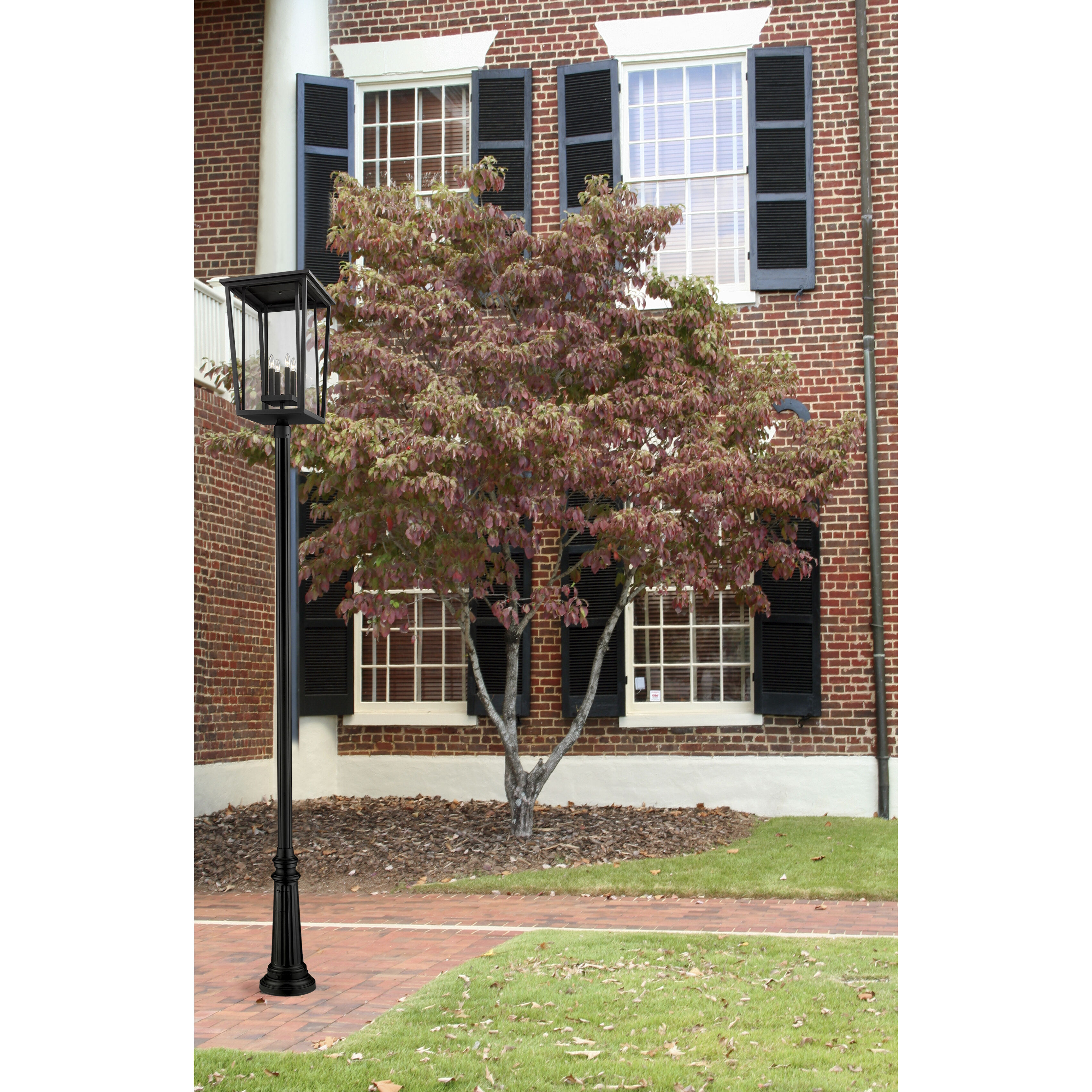 Seoul 4 Light 125.5 inch Black Outdoor Post Mounted Fixture