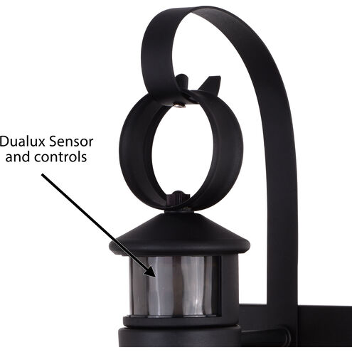 Chatham Textured Black Outdoor Motion Sensor