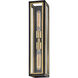 Shaw LED 7 inch Black with Heritage Brass Indoor Wall Sconce Wall Light