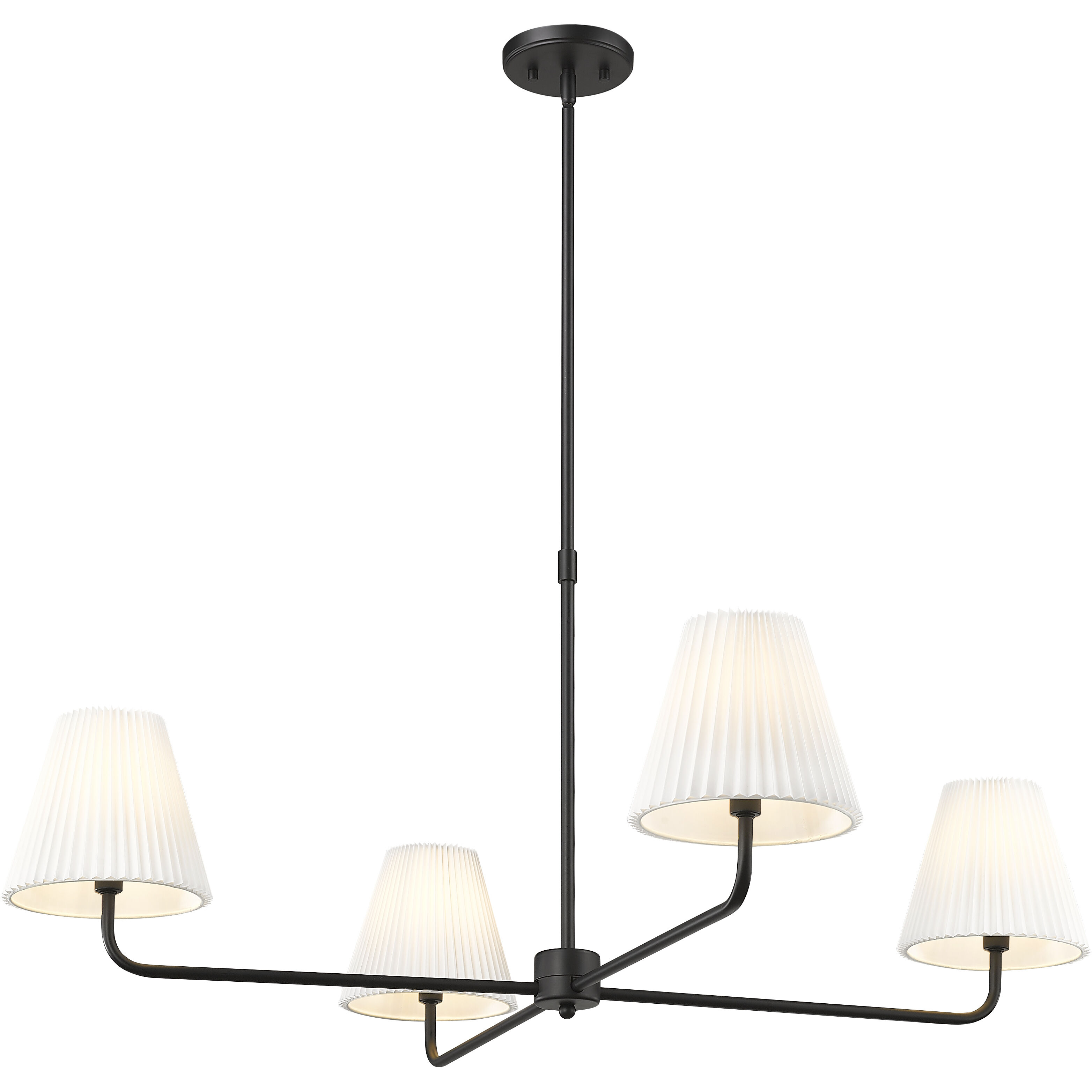 Ami 4 Light 40 inch Matte Black Chandelier Ceiling Light