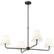 Ami 4 Light 40 inch Matte Black Chandelier Ceiling Light