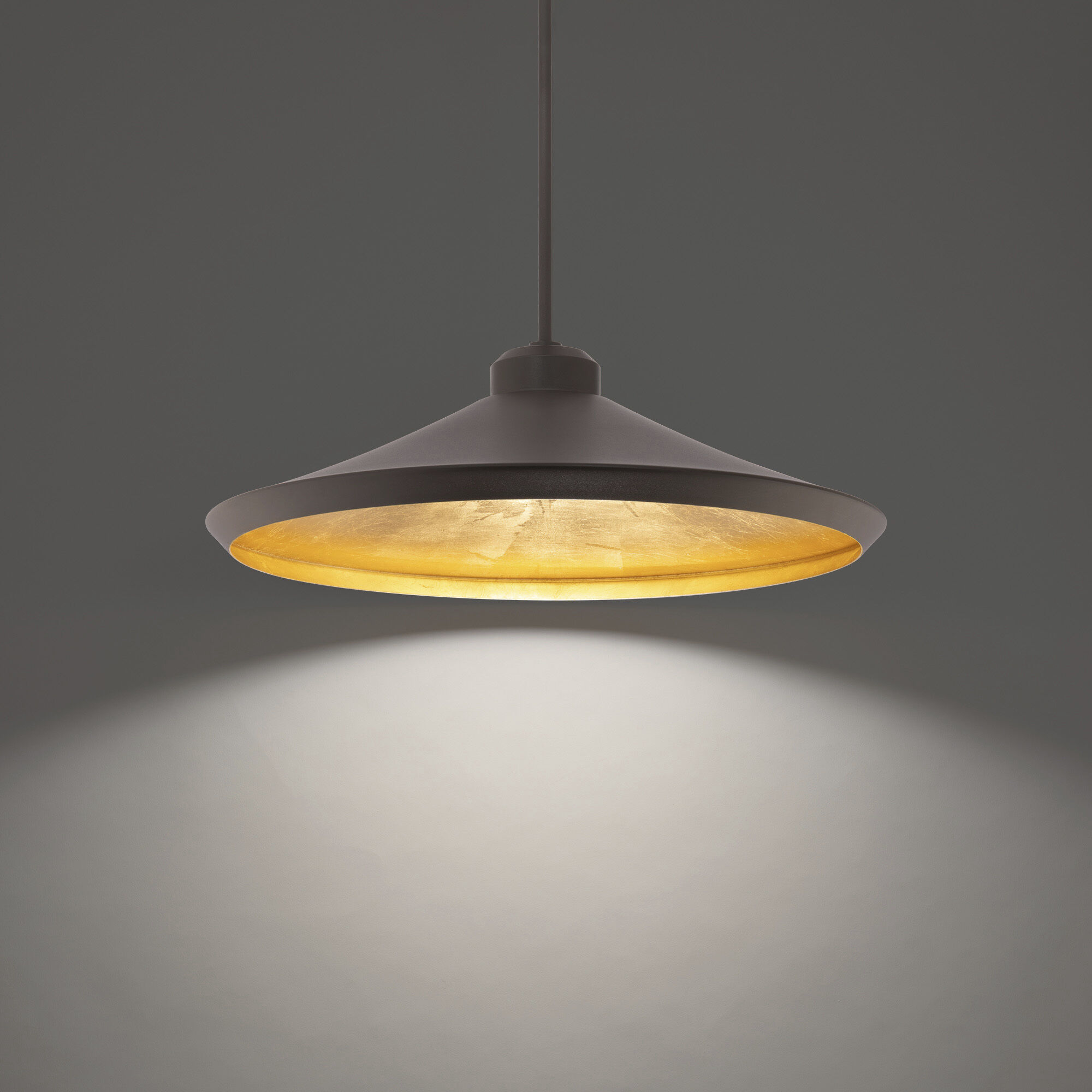 Alfa 1 Light 23.75 inch Bronze Gold Leaf Pendant Ceiling Light