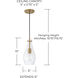 Elijah 1 Light 6 inch Aged Brass Pendant Ceiling Light