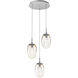 Meteo LED LED Classic Silver Chandelier Ceiling Light, Round Multi-Pendant