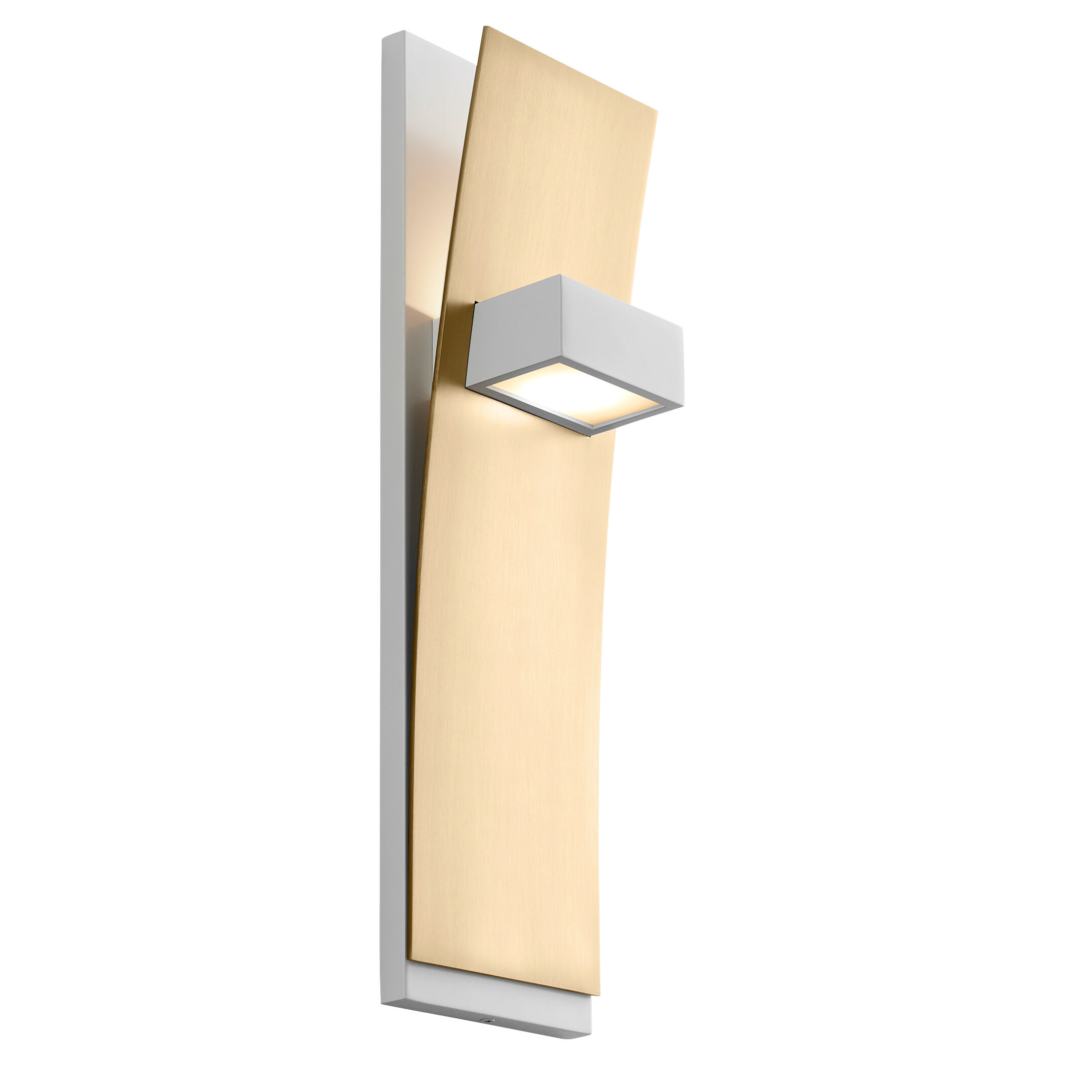 Dario 2 Light 4.25 inch White/Aged Brass Sconce Wall Light