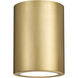 Harley 1 Light 5 inch Rubbed Brass Flush Mount Ceiling Light