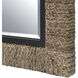 Island 41 X 30 inch Natural Braided Straw and Matte Black Mirror