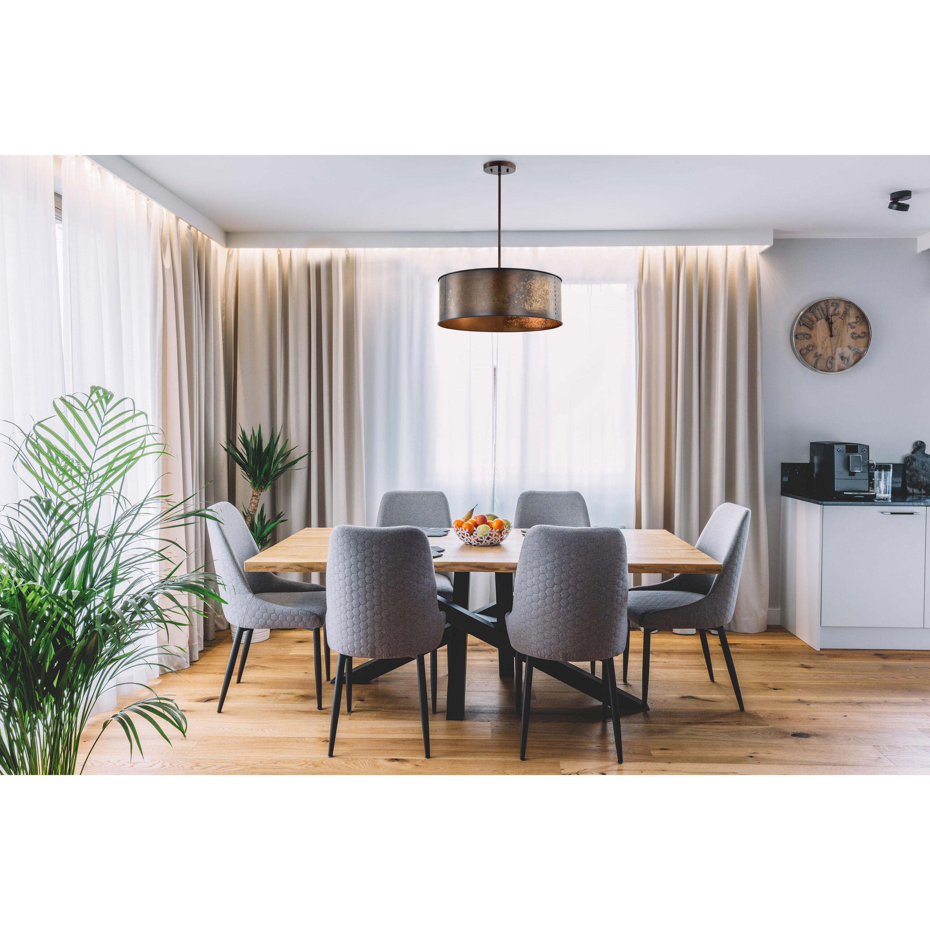 Kettle 4 Light 20 inch Weathered Brass Pendant Ceiling Light