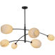 Artemis 6 Light 58.5 inch Oil Rubbed Bronze Chandelier Ceiling Light in Alabaster Glass