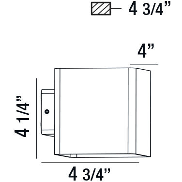Crest LED 4 inch Graphite Grey Outdoor Wall Mount
